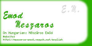 emod meszaros business card