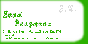 emod meszaros business card